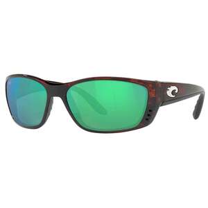 Costa Fisch Polarized Sunglasses - Tortoise/Green Mirror