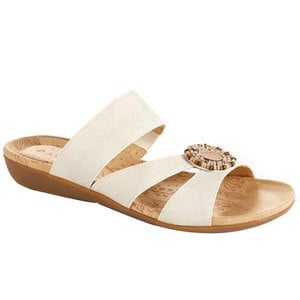 Acorn Women's Samoset Slide Open Toe Sandals - Oyster - Size 7