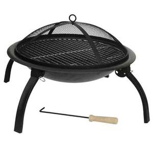 Akerue 22 in.  Fire Pit with Folding Legs and Spark Screen