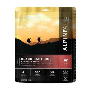 AlpineAire Freeze Dried Black Bart Chili with Beans and Beef 2 Serving Entree