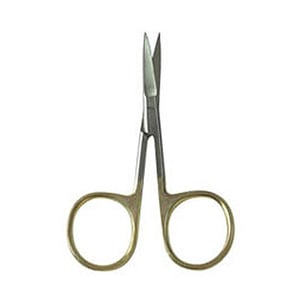 Anglers Accessories Gold Plated Stainless Steel Scissors - 4in