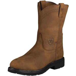 Ariat Men's Sierra Pull-On Steel Toe 10in Work Boots - Brown - Size 13