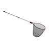 Beckman Fixed Handle/Rubber Landing Net – Red/Silver, 20in W x 25in L - Red/Silver