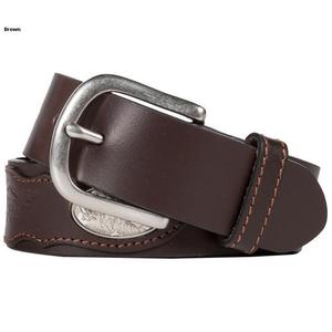 Browning Men's Leather Belt With Deer Ornament