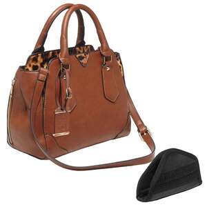 Bulldog Tactical Satchel Concealed Carry Handbag With Holster - Chestnut