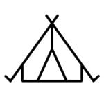 Camping tent icon