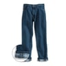 Carhartt Relaxed Fit Straight Leg Flannel Lined Jean - Dark Blue - 38X34 - Dark Blue 38X34