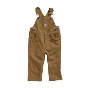 Carhartt Toddler Girls' Washed Micro Sanded Canvas Bib Overall