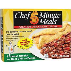 Chef 5 Minute Meals Omelet with Beef Chili and Beans