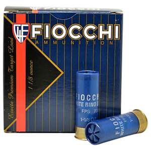 Fiocchi Exacta Target White Rino Super Light 12 Gauge 2-3/4in #8 1-1/8oz Target Shotshells - 25 Rounds