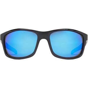 Fisherman Eyewear Buoy Polarized Sunglasses - Shiny Black/Blue