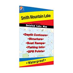 Fishing Hot Spots Smith Mountain Lake Fishing Map, VA