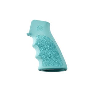 Hogue AR15/M16 OverMolded Rubber With Finger Grooves Grip - Aqua