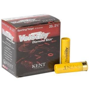 Kent Velocity Diamond Shot 20 Gauge 2-3/4in #7.5 7/8oz Target Shotshells - 25 Rounds