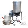 King Kooker Portable Propane Outdoor Deep Frying and Boiling Package with 2 Pots - Silver
