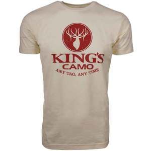 King's Camo Men's Any Tag Stamp Short Sleeve Shirt - Natural - L