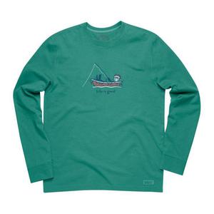 Life Is Good Men's Holiday Fishing Long Sleeve Crusher T-Shirt