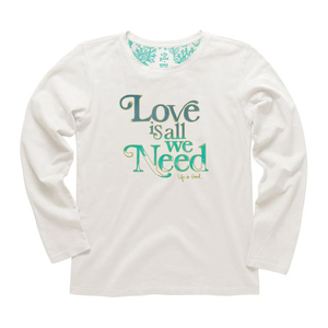Life Is Good Women's Love Is All We Need Long Sleeve T-Shirt