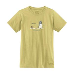 Life Is Good Youth Cool Snowman Short Sleeve Easy T-Shirt