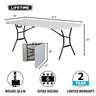 Lifetime 6-Foot Fold-In-Half Table - White