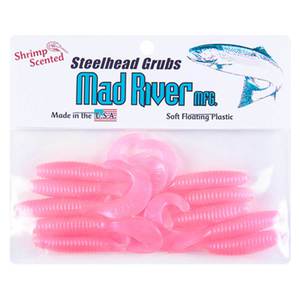 Mad River Steelhead Grubs - Fluorescent Pink, 2-1/2in