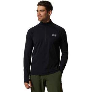 Mountain Hardwear Men's Mountain Stretch Long Sleeve Base Layer Shirt - Black - XL