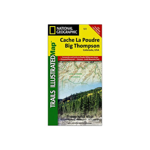 National Geographic Cache La Poudre Big Thompson Trail Map Colorado