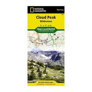 National Geographic Cloud Peak Wilderness Topographic Map