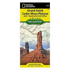 National Geographic Grand Gulch Plateau Trail Map Utah
