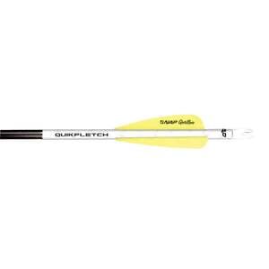 New Archery Products QuikFletch QuikSpin Yellow 2in Arrow Fletching Vanes - 6 Pack