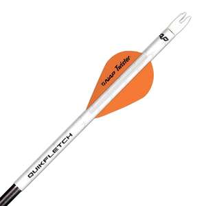 New Archery Products QuikFletch Twister Orange 2in Arrow Fletching Vanes - 6 Pack