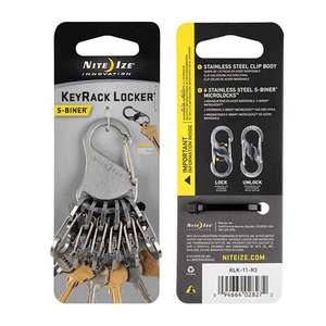 Nite Ize Keyrack Locker - Locking Keyring with Six Mini S-Biners