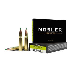 Nosler 308 Winchester 150gr Ballistic Tip Hunting Rifle Ammo - 20 Rounds