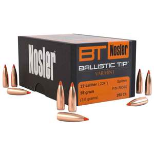 Nosler Ballistic Tip Varmint 20 Caliber/204 Ballistic Tip 32gr Reloading Bullets - 100 Count