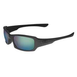 Oakley Fives Squared Polarized Sunglasses - Matte Black/Prizm Maritime
