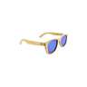 Optic Nerve Hedge Polarized Sunglasses - Light Bamboo/Brown Lens, Blue Mirror - Adult