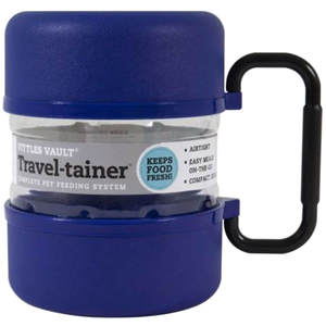 Petmate Vittles Vault Travel-Trainer Portable Food Storage Container - Blue/Black