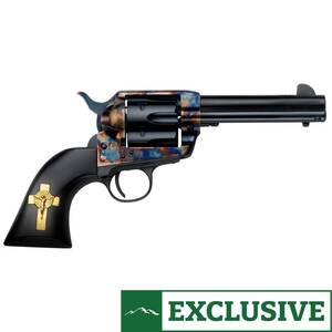 Pietta Great Western II The Hands of God 9mm Luger 4.75in Blued Revolver - 6 Rounds