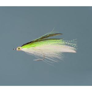 RoundRocks Chartreuse/White Deceiver Fly - Size 1/0 (dozen)