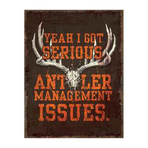 Riversedge Antler Management Tin Sign
