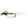 RoundRocks Cracked BWO Nymph Fly - Green, Size 18, 6 Pack - Green  6