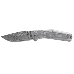 Ruko Laser Engraved Damascus Pattern 3.25 inch Folding Knife