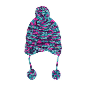 Rustic Ridge Girls' Knit Multi Color Pomp Hat