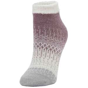 Sof Sole Women's Fireside Ombre Low Knit Casual Socks - Fog/Plum - M