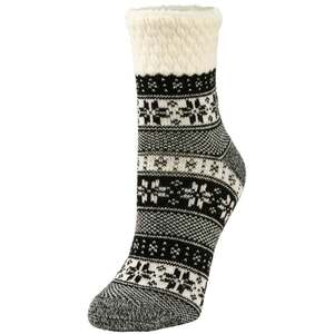 Sof Sole Women's Fireside Sven Snowflake Casual Socks - Black - M