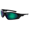 Spiderwire Dark Shadow Polarized Sunglasses - Gloss Black/Smoke/Green Mirror