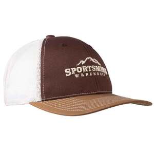 Sportsman's Warehouse Stitched Logo Trucker Hat - Brown/Putty - One Size Fits Most