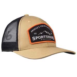 Sportsman's Warehouse Woven Patch Logo Adjustable Hat - Old Gold/Black - One Size Fits Most