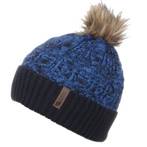 Stellar Women's Pomp Hat Sherpa Lined Beanie - Blue - One Size Fits Most