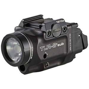 Streamlight TLR-8 Sub 1913 Short Compact Handgun Rail-Mounted Tactical Light with Red Aiming Laser